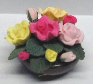 Dollhouse Miniature Rose Center Piece